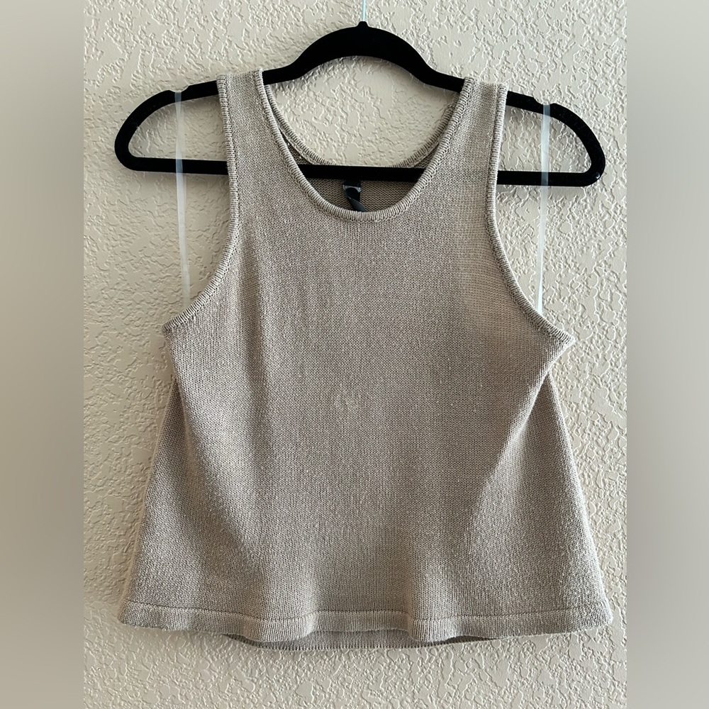 High Neck Knitted Tank Size M